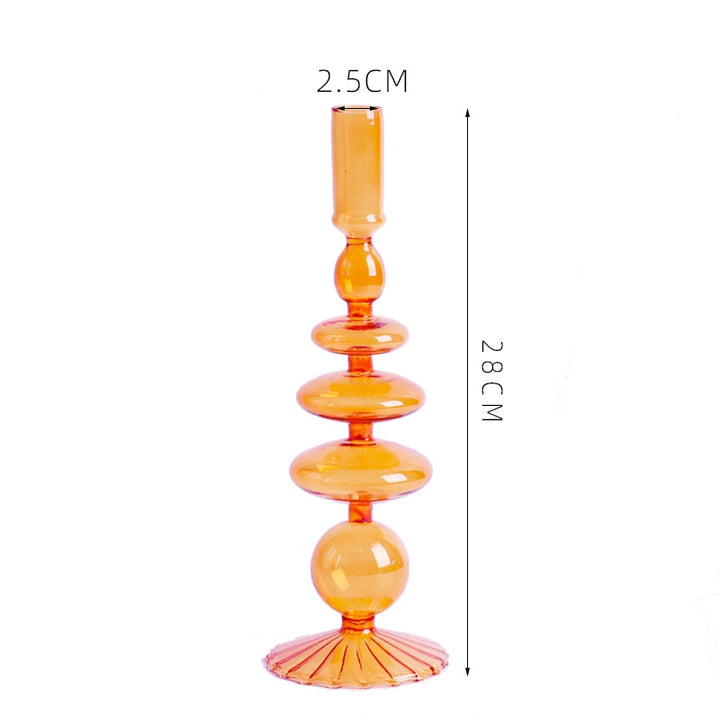 Glass Candle Holders Room Modern Home Decor