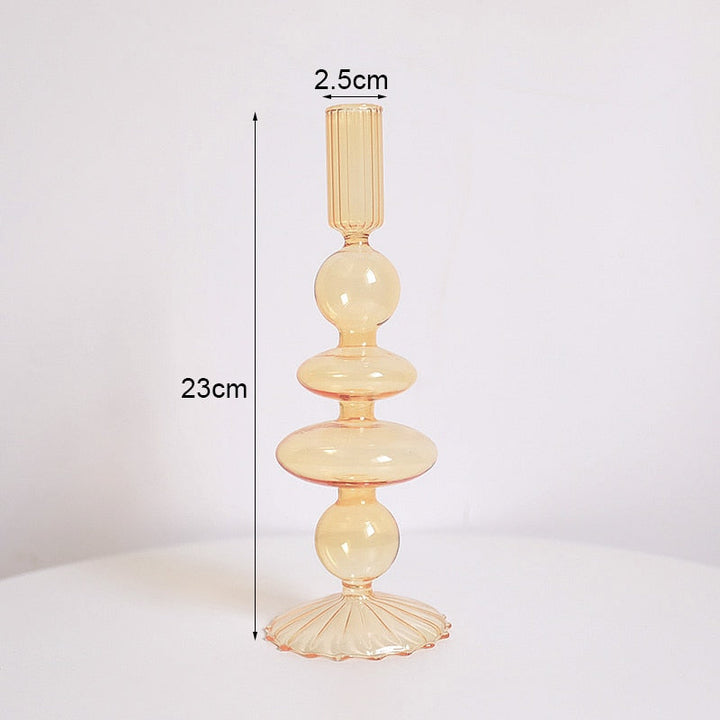 Glass Candle Holders Room Modern Home Decor