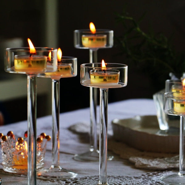 Tealight Crystal Glass Candle Holder