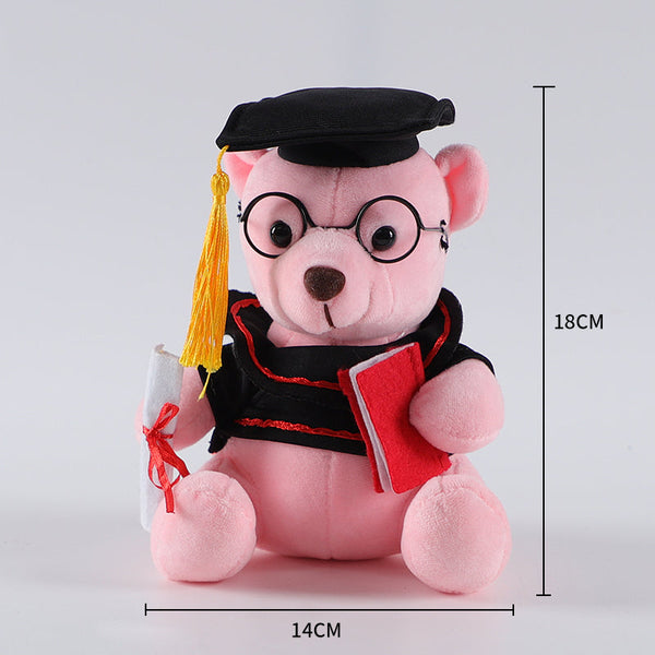 Graduation Season Stuffed Bear Gift Toy Flower Bouquet Decoration, perfect as florist supply.