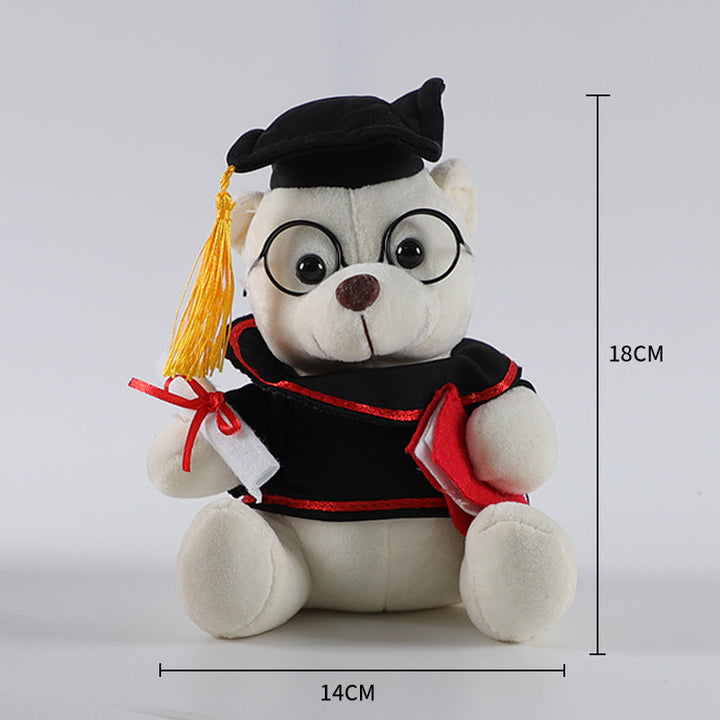 Graduation Season Stuffed Bear Gift Toy Flower Bouquet Decoration, perfect as florist supply.