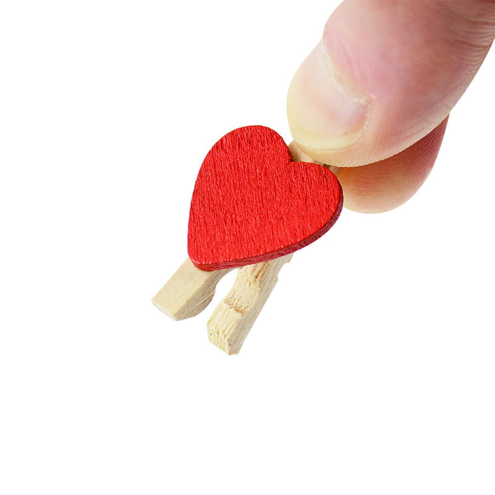 50PCS Mini Wooden Heart-Shaped Craft Clips is a delightful addition to your valentine flowers collection.