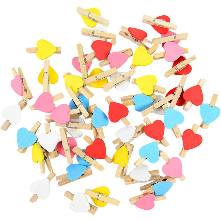 50PCS Mini Wooden Heart-Shaped Craft Clips is a delightful addition to your valentine's day flowers collection.