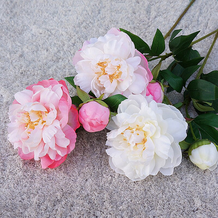 Artificial Peony Flower Fake Flower Branch, perfect as silk artificial flowers.