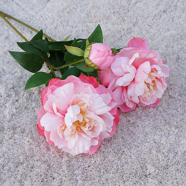 Artificial Peony Flower Fake Flower Branch, perfect as silk flower.