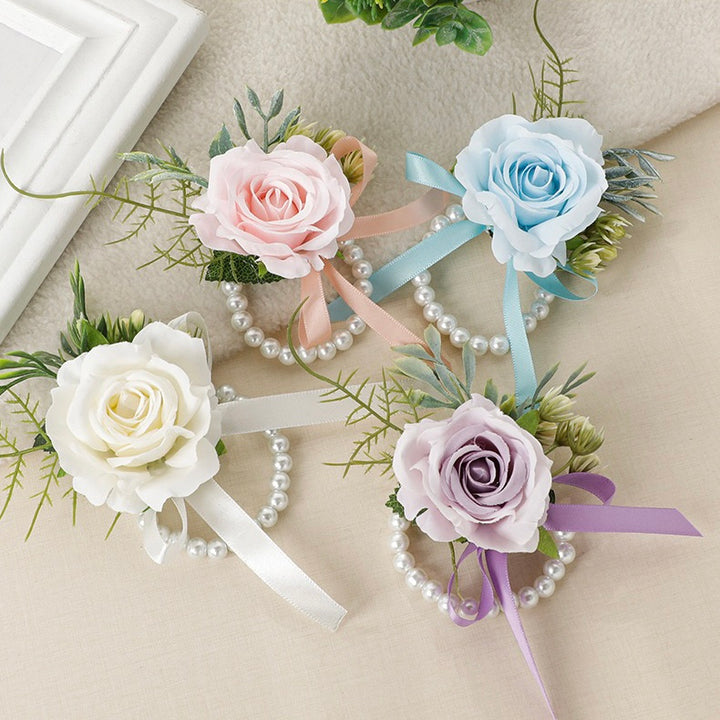 Elegant Silk Dusty Rose corsages for Weddings