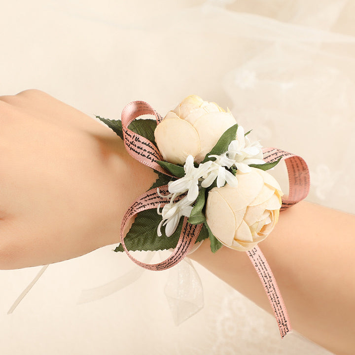 Charming Silk Rose Corsage for Weddings