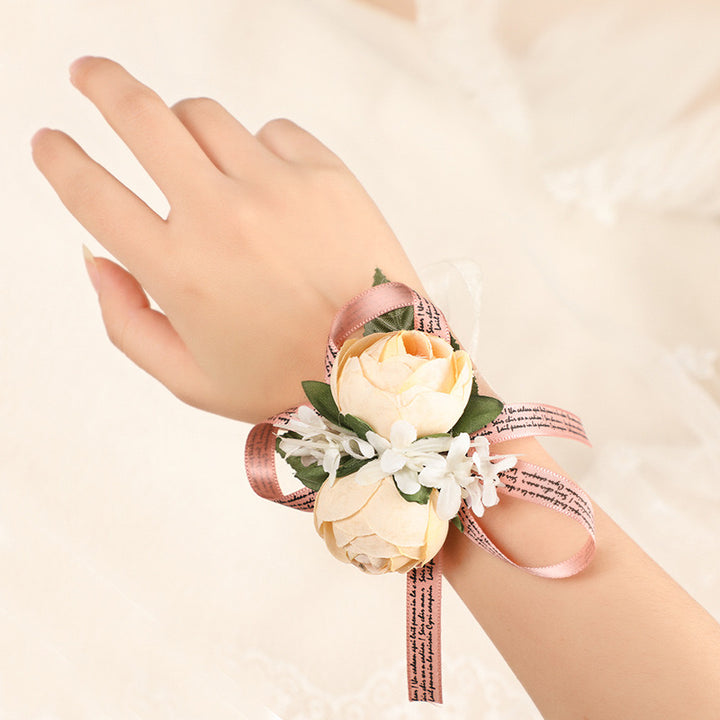 Charming Silk Rose Corsage for Weddings