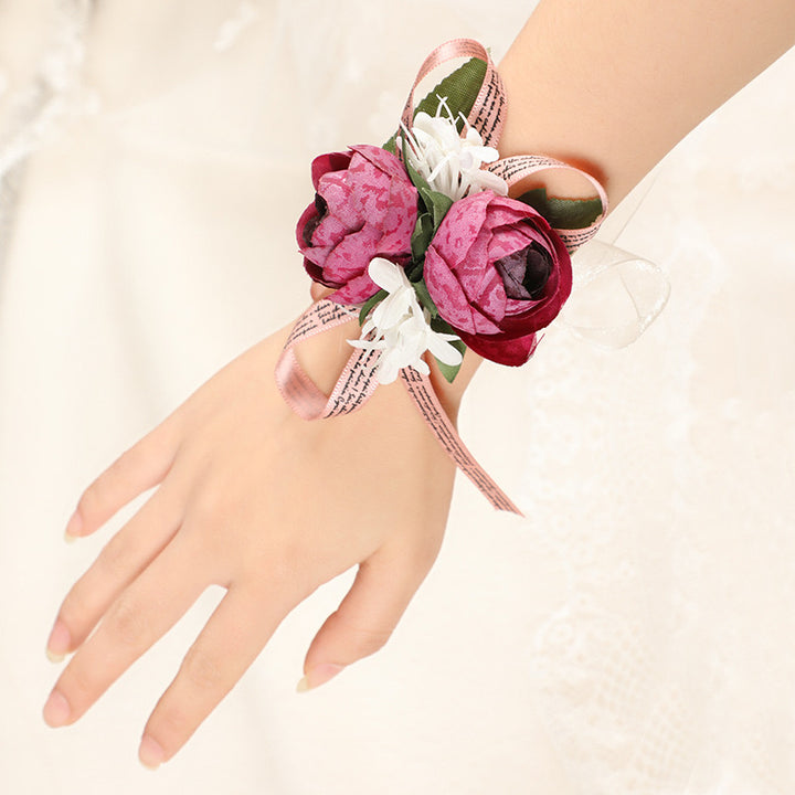 Charming Silk Rose Corsage for Weddings