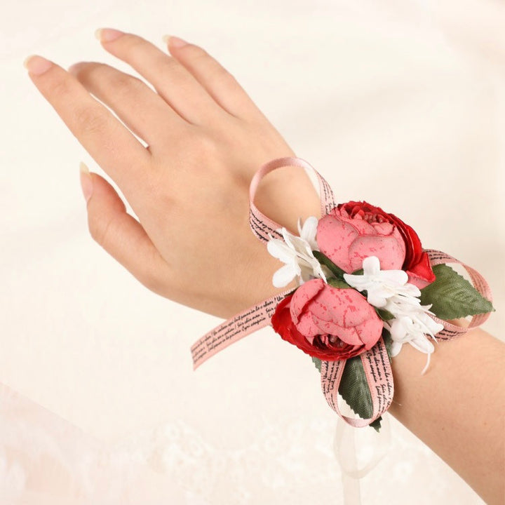 Charming Silk Rose Corsage for Weddings