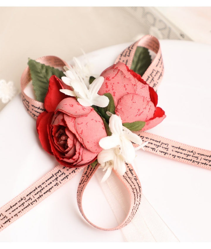 Charming Silk Rose Corsage for Weddings