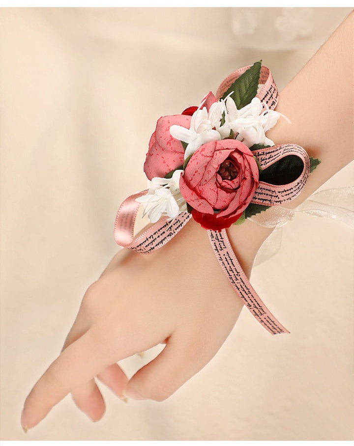 Charming Silk Rose Corsage for Weddings