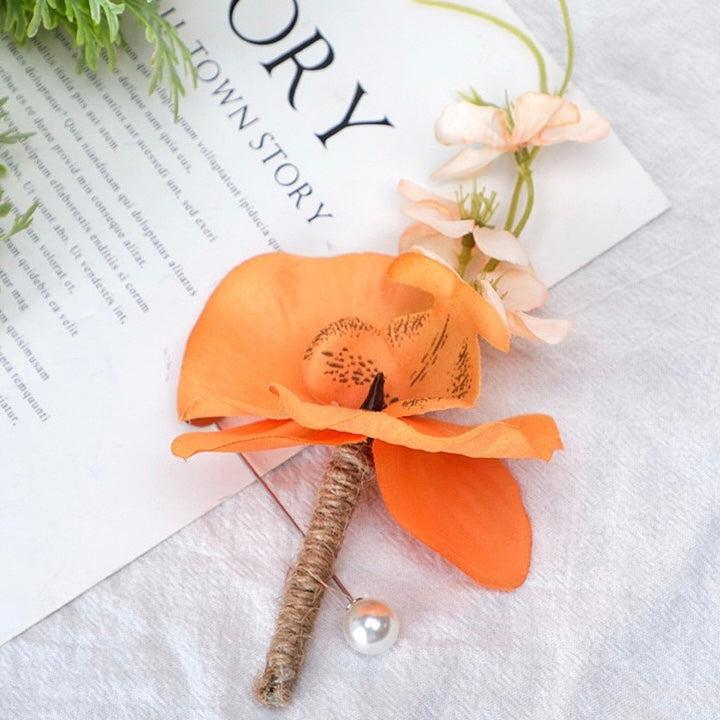 Elegant Orchid Boutonniere