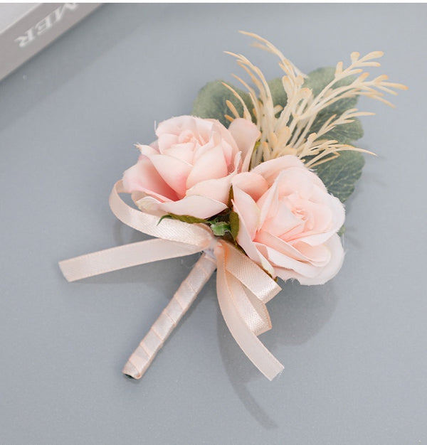 Elegant Dusty Pink Rose Boutonniere
