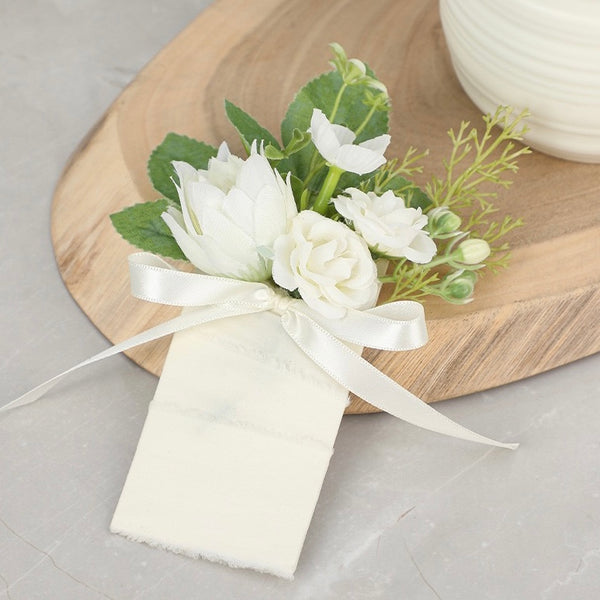 Elegant White Rose Corsage
