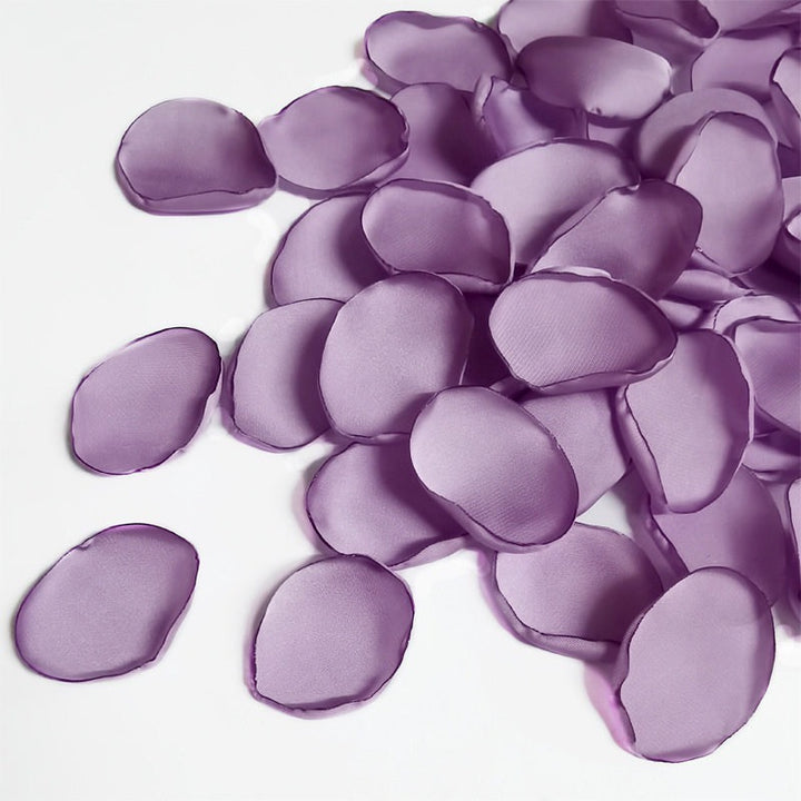 Silk lavender rose petals for wedding decorations, proposals, and romantic events