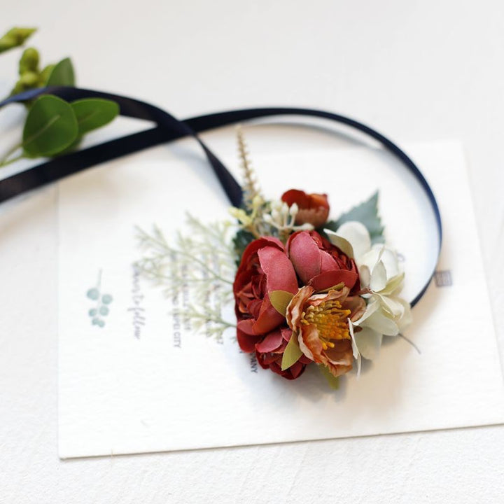 Elegant Peony and Rose Wedding Corsage