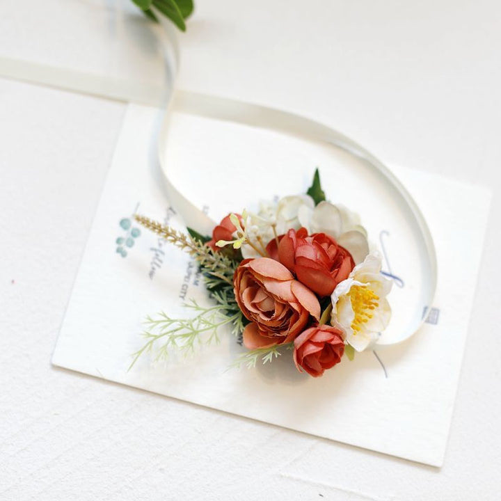 Elegant Peony and Rose Wedding Corsage