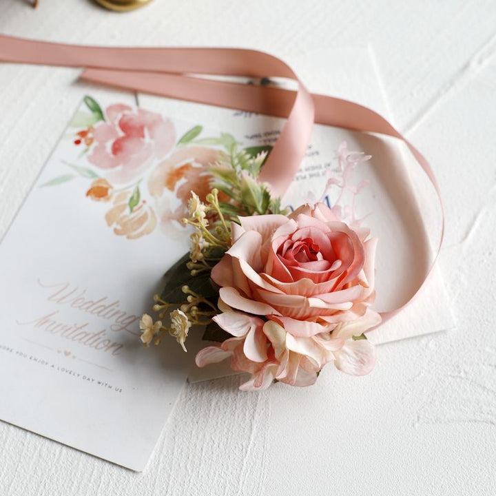 Rose & Hydrangea Corsage in Dusty Pink