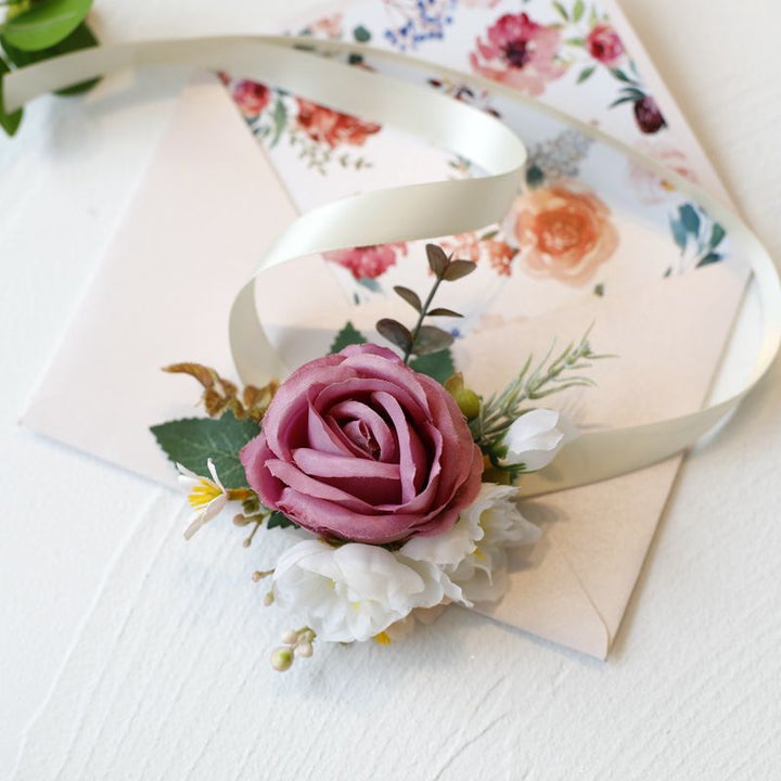 Dusty Rose Wedding Corsage