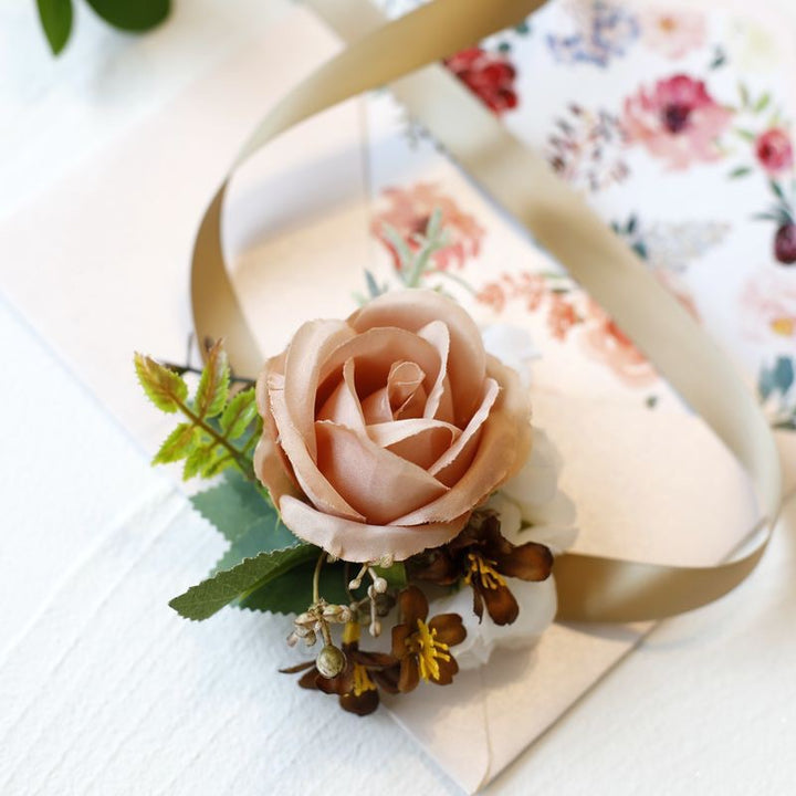 Dusty Rose Wedding Corsage