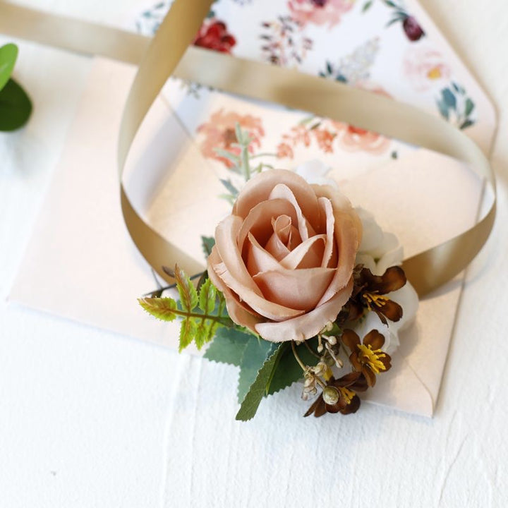 Dusty Rose Wedding Corsage