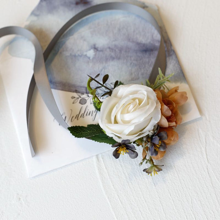 White Rose Wedding Corsage