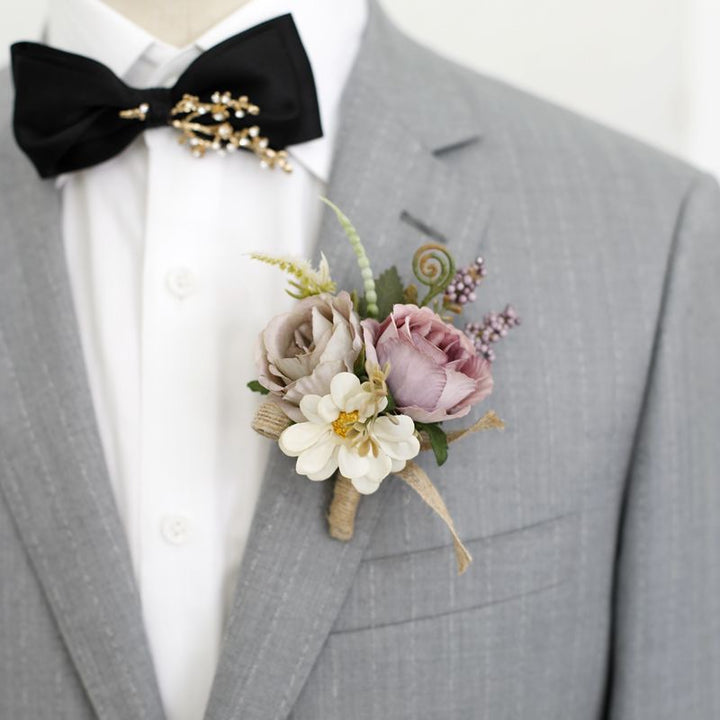 Elegant Multi-Color Floral Boutonniere for Weddings