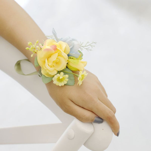 Elegant Multi-Color Floral Corsage for Bridesmaids