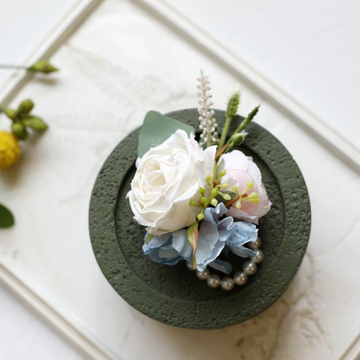 Elegant ivory rose Floral Corsage for Bridesmaids