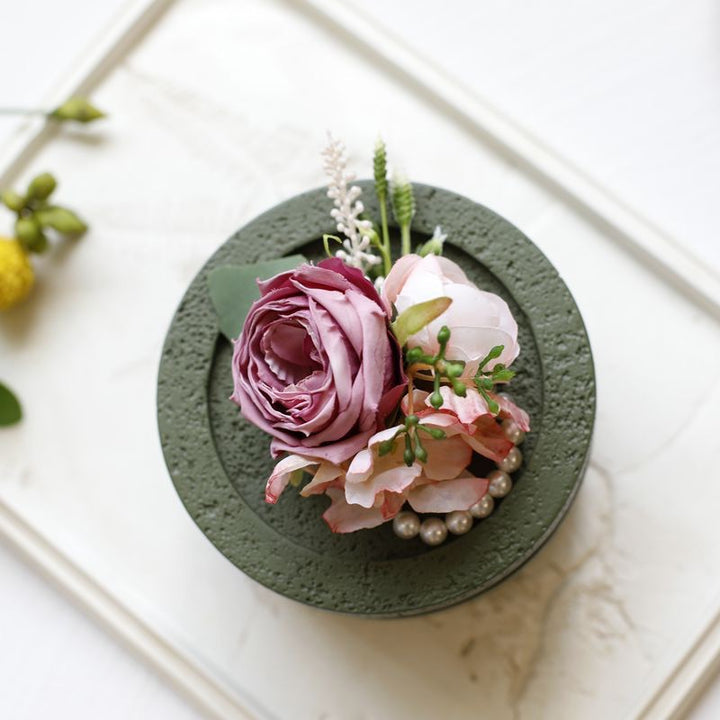 Elegant dusty rose Floral Corsage for Bridesmaids