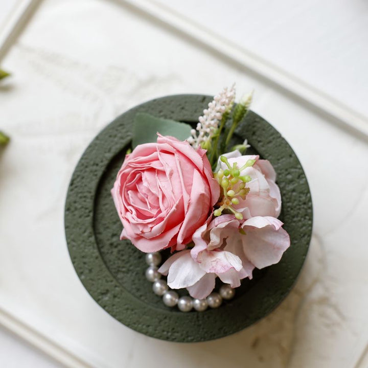 Elegant pink rose Floral Corsage for Bridesmaids