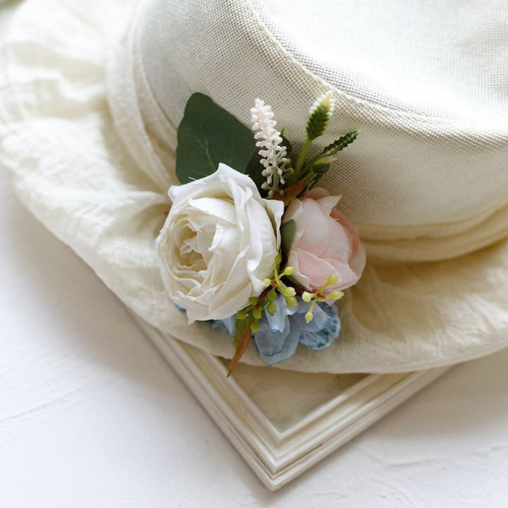 Elegant ivory rose Floral Corsage for Bridesmaids