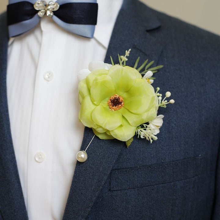 Vibrant Bloom Peony Boutonniere Collection