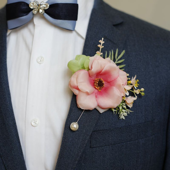 Vibrant Bloom Peony Boutonniere Collection