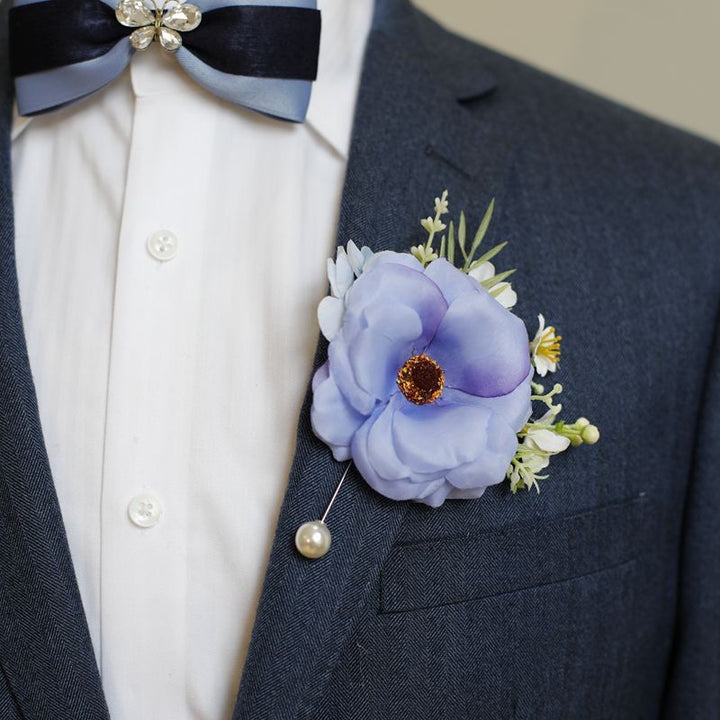 Vibrant Bloom Peony Boutonniere Collection