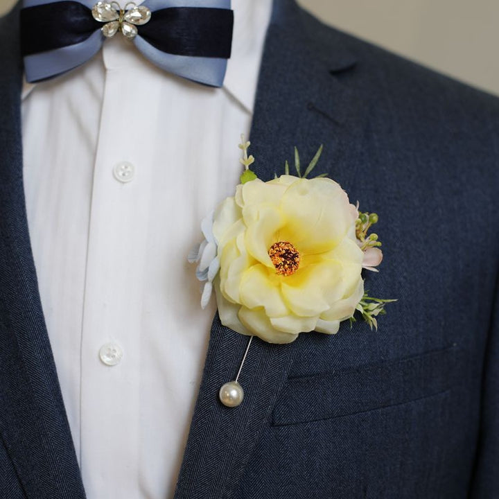 Vibrant Bloom Peony Boutonniere Collection