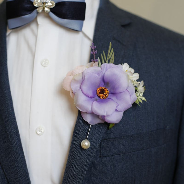 Vibrant Bloom Peony Boutonniere Collection