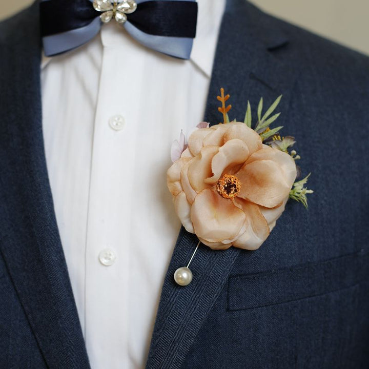 Vibrant Bloom Peony Boutonniere Collection