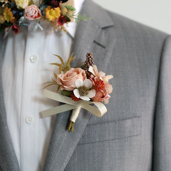 Rustic Floral Boutonniere Collection