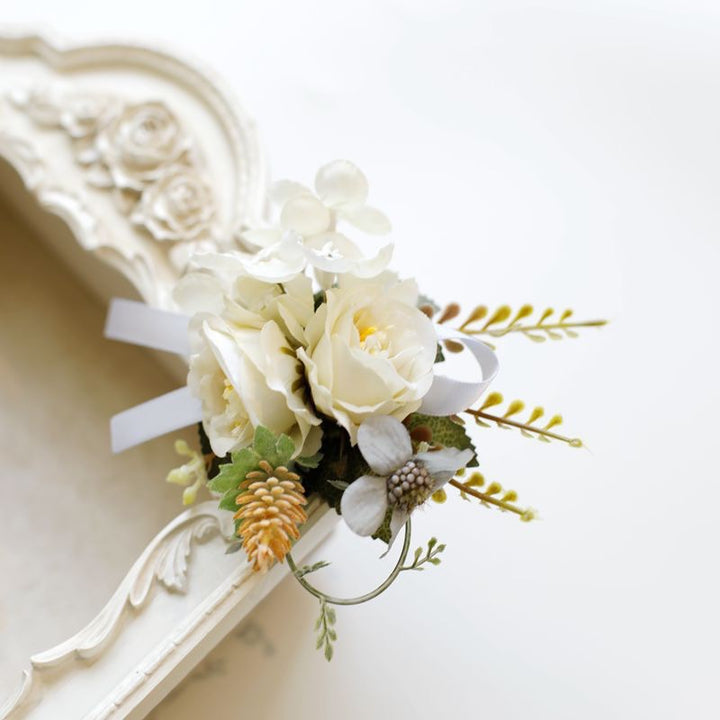 Rustic Elegance: Rose and Hydrangea Corsage Collection