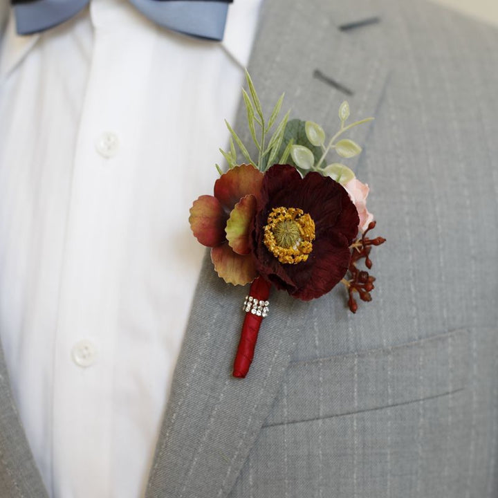 Vibrant Anemone Boutonniere Collection