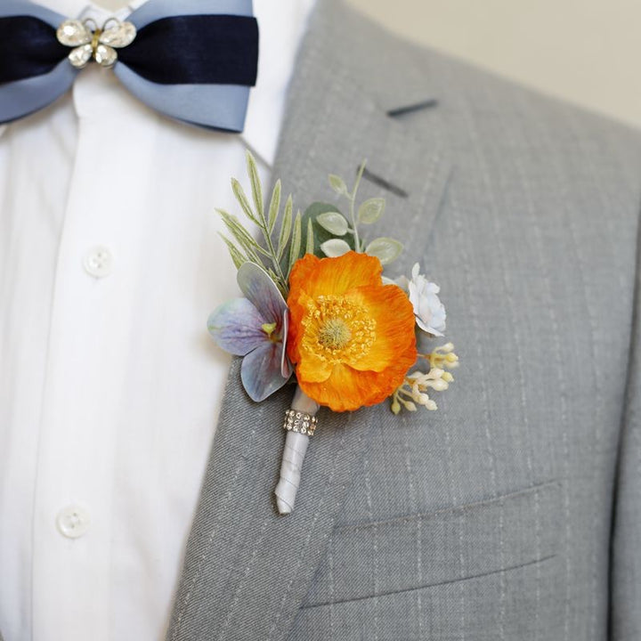 Vibrant Anemone Boutonniere Collection