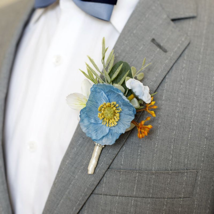 Vibrant Anemone Boutonniere Collection