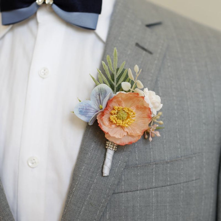 Vibrant Anemone Boutonniere Collection