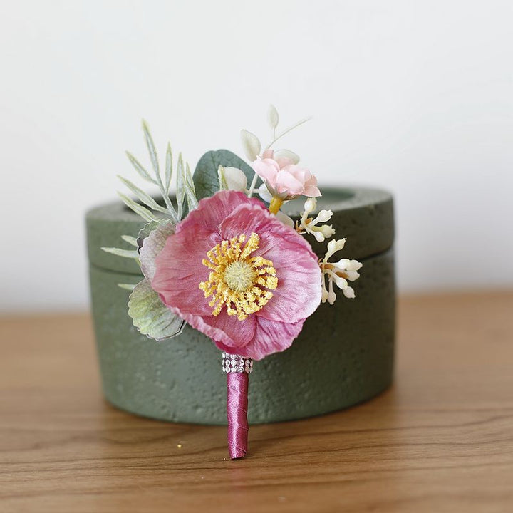 Vibrant Anemone Boutonniere Collection