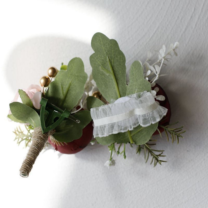 Rustic Rose and Eucalyptus Boutonniere Collection