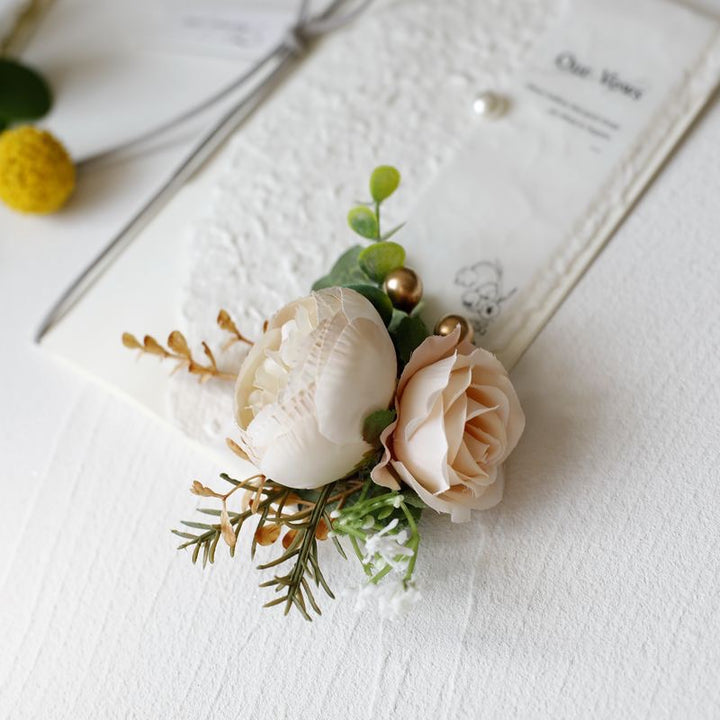 Elegant Rose and Eucalyptus Corsage Collection