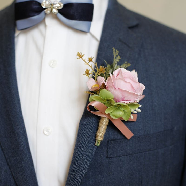 Charming Rose and Hydrangea Boutonniere Collection