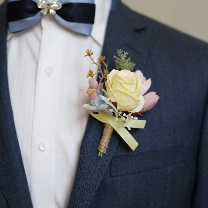 Charming Rose and Hydrangea Boutonniere Collection